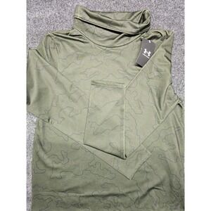 NWT Under Armour Women's Loose Fit CW Funnel Neck‎ Long Sleeve Shirt Green Sz M